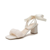 Kreative Damen-Sandalen im Feenstil mit mittelhohem Absatz